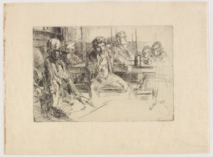 Havenarbeiders door James Abbott McNeill Whistler