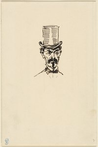 Man met hoge hoed door James McNeill Whistler