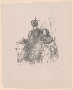 Moeder en dochter [La Mère Malade]. door James McNeill Whistler