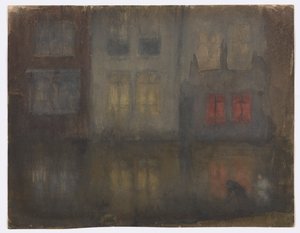 Nocturne: Zwart en Rood – Achterkanaal, Holland