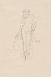 Naakt Model, Staand door James Abbott McNeill Whistler