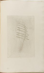 Naakte vrouw staand, hand op heup door James Abbott McNeill Whistler