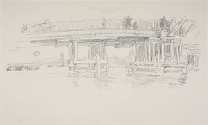 Oude Battersea Brug door James Abbott McNeill Whistler