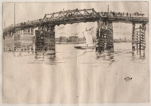 Oude Battersea Brug door James McNeill Whistler