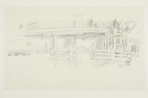 Oude Battersea Brug door James McNeill Whistler