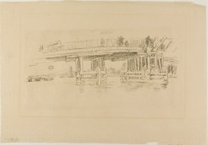Oude Battersea Brug door James McNeill Whistler