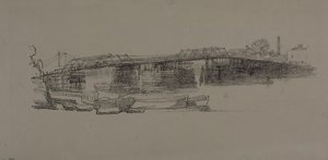 Oude Battersea Brug, Nr. 2 door James Abbott McNeill Whistler