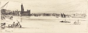 Oude Westminsterbrug door James Abbott McNeill Whistler