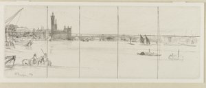 Oude Westminster Bridge door James Abbott McNeill Whistler