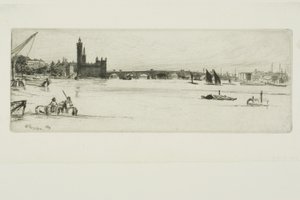 Oude Westminster Bridge door James Abbott McNeill Whistler