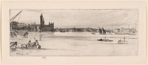 Oude Westminsterbrug door James Abbott McNeill Whistler