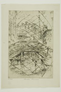 Ponte del Piovan door James Abbott McNeill Whistler