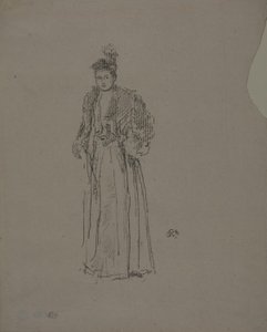 Portretstudie: Miss Charlotte R. Williams door James Abbott McNeill Whistler