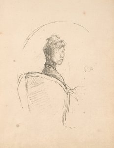Portretstudie: Miss Rosalind Birnie Philip door James Abbott McNeill Whistler