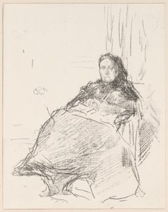 Portretstudie: Mevrouw Philip, nr. 2 door James Abbott McNeill Whistler