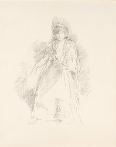 Portret van een jonge vrouw met hoed door James Abbott McNeill Whistler