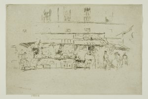 Quai de Montebello door James Abbott McNeill Whistler