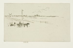 Treinstation, Voves door James Abbott McNeill Whistler