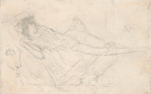 Liggende gedrapeerde figuur door James McNeill Whistler