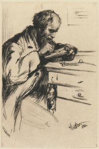 Riault (De Houtsnijder) door James Abbott McNeill Whistler