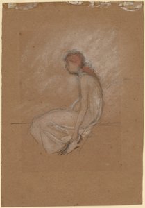 Zittende vrouw met rood haar door James Abbott McNeill Whistler