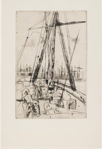 Scheepvaart in Liverpool door James Abbott McNeill Whistler
