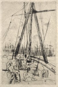 Scheepvaart in Liverpool door James McNeill Whistler
