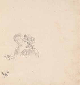 Schets: Zelfportret met Miss R. Birnie Philip