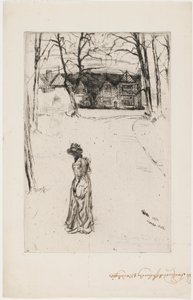 Speke Hall: De Laan door James Abbott McNeill Whistler