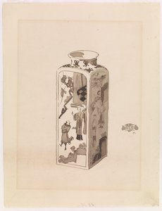 Vierkante kan met uitzetbare hals door James Abbott McNeill Whistler