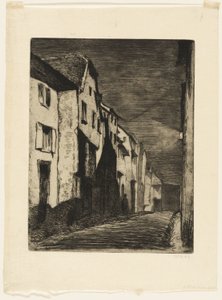 Straat in Saverne door James Abbott McNeill Whistler
