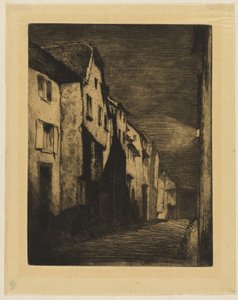 Straat in Saverne door James Abbott McNeill Whistler