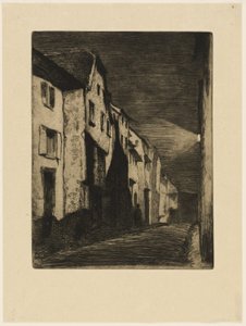 Straat in Saverne door James Abbott McNeill Whistler