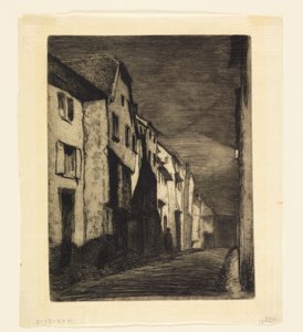 Straat in Saverne door James Abbott McNeill Whistler