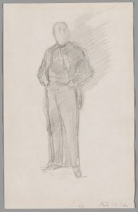 Studie voor portret van Thomas Way door James McNeill Whistler