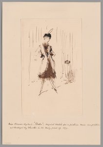 Studie voor "Het blauwe meisje: Portret van Miss Elinor Leyland".