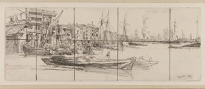 Theems pakhuizen door James Abbott McNeill Whistler