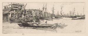 Thames Magazijnen door James Abbott McNeill Whistler
