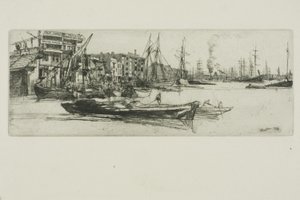 Thames Magazijnen door James Abbott McNeill Whistler