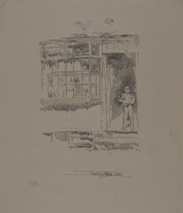 De kapperszaak in de Mews door James McNeill Whistler