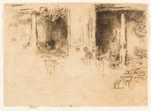De kerk - Brussel (Aanbidding) door James Abbott McNeill Whistler