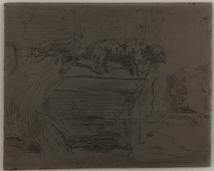 De Hond op de Kennel door James Abbott McNeill Whistler