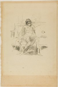 De gedrapeerde figuur, zittend door James Abbott McNeill Whistler