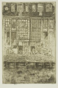 Het geborduurde gordijn door James McNeill Whistler