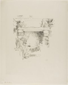 De open haard door James Abbott McNeill Whistler