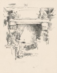 De open haard door James McNeill Whistler