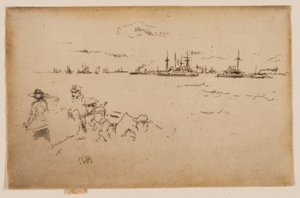De vloot: monitors door James Abbott McNeill Whistler