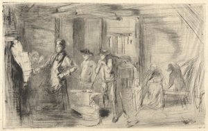 De Smidse, uit de Thames Set (Een Serie van Zestien Etsen van Scènes aan de Theems en Andere Onderwerpen) door James Abbott McNeill Whistler