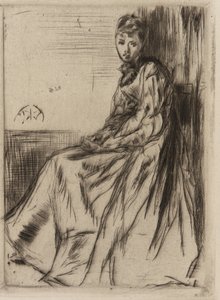 De Brief (Maud, zittend) door James Abbott McNeill Whistler
