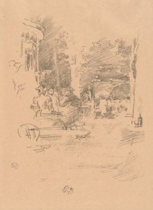 Het kleine café au Bois door James Abbott McNeill Whistler